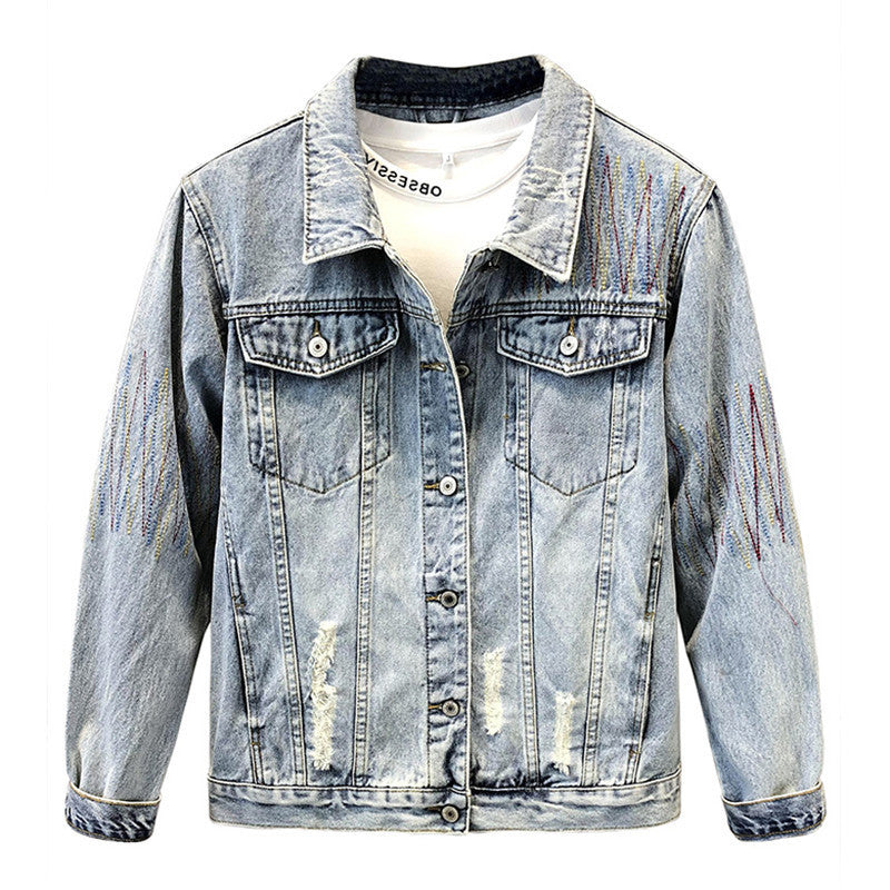 Herren Modische lässige Jeansjacke Drune