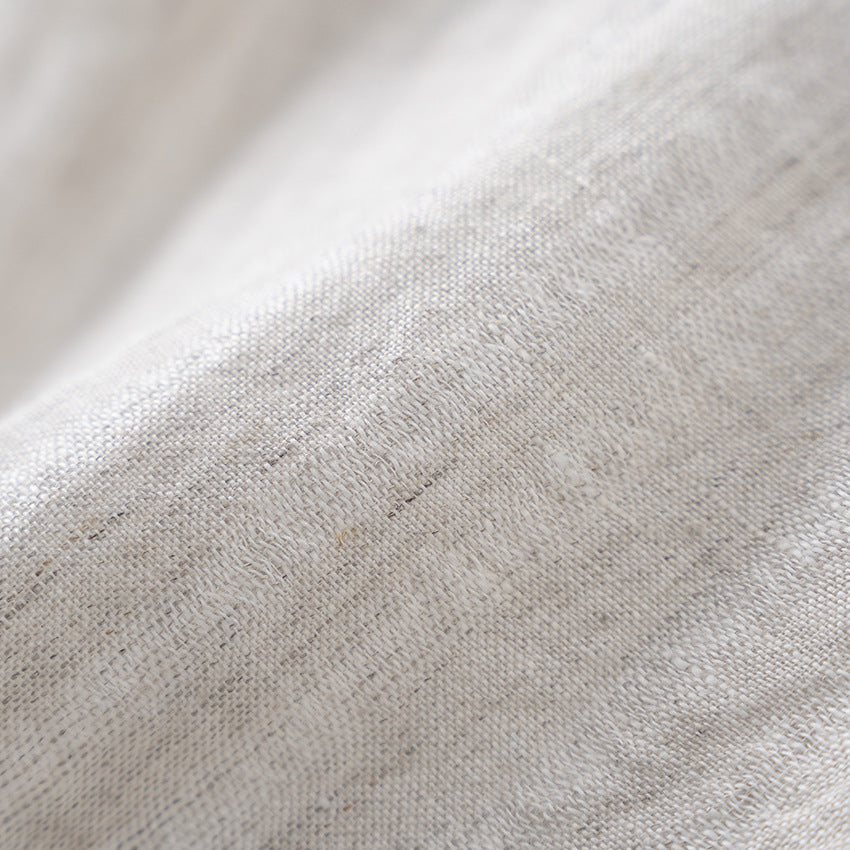 Damen Weite Leinenhose mit Bundfalten hoher Taille und elastischem Rückenteil Drune