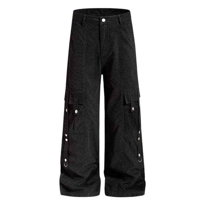 Damen Weite Cargo-Culottehose mit Multi-Taschen und Druckknopf-Seitenverstellung Drune