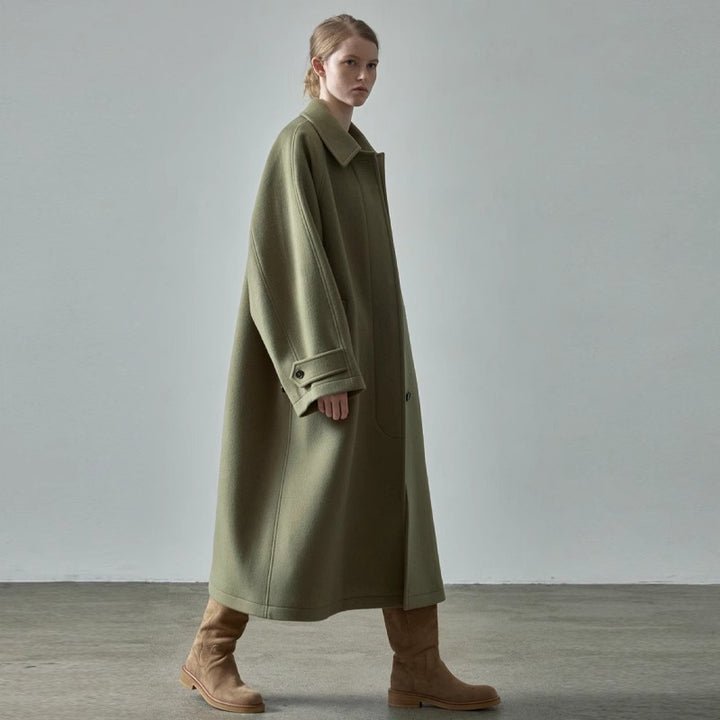 Damen Oversized Wollmantel Drune