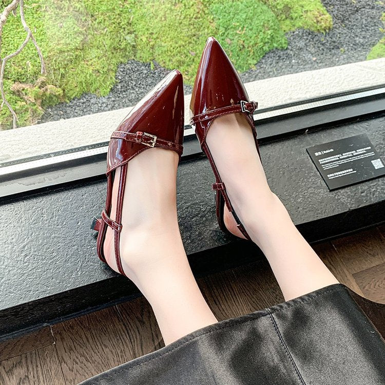 Damen elegante Slingback-Pumps mit spitz zulaufendem Design Drune