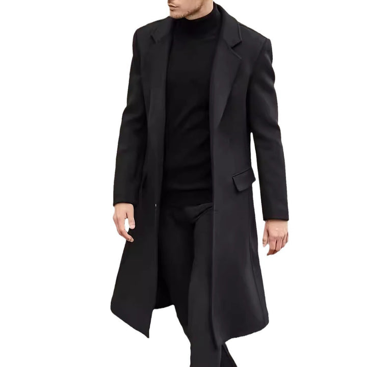 Herren eleganter klassischer Langmantel Drune