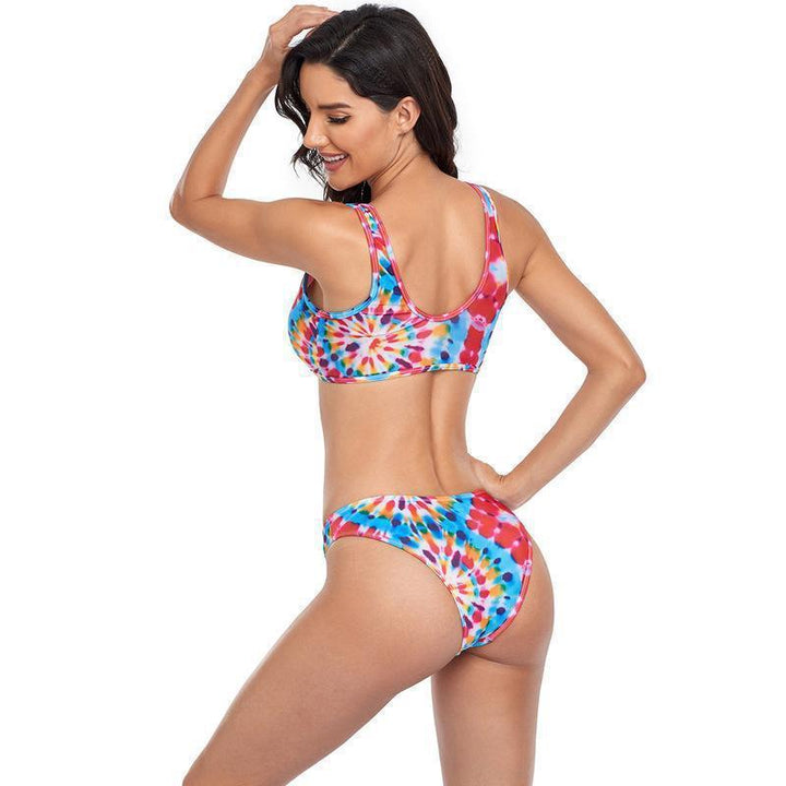 Damen Bikini-Set mit floralem Design und modernem Cut-Out Drune