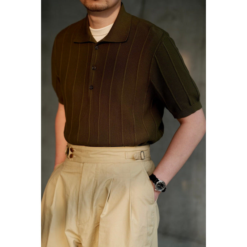 Herren Poloshirt mit strukturiertem Design Drune