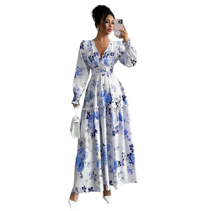 Damen Maxikleid mit floralen Details Drune