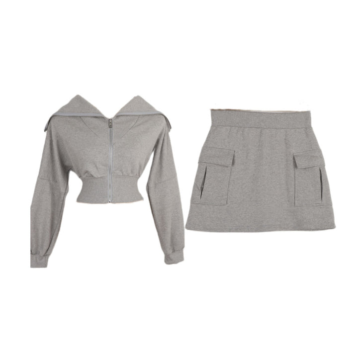 Damen sportliches Hoodie Kleid mit praktischen Taschen Drune