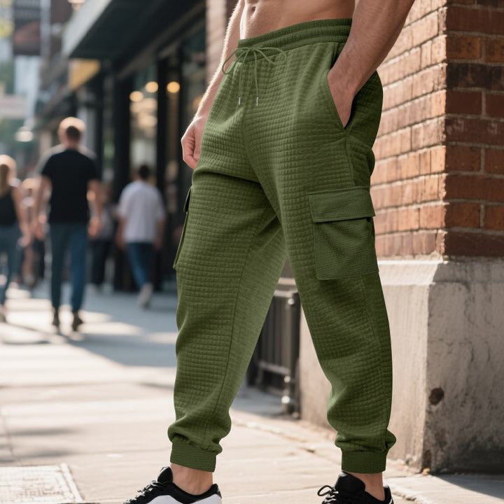 Herren lässige Cargo-Jogginghose mit elastischem Bund und praktischen Seitentaschen Drune