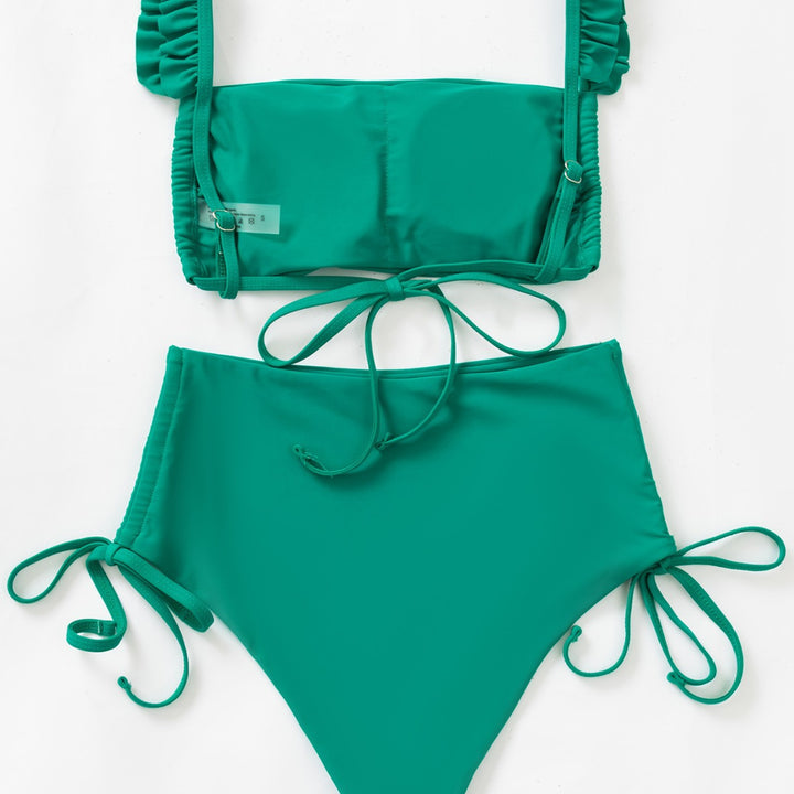 Damen Bandeau-Bikini mit verspielten Rüschen Drune