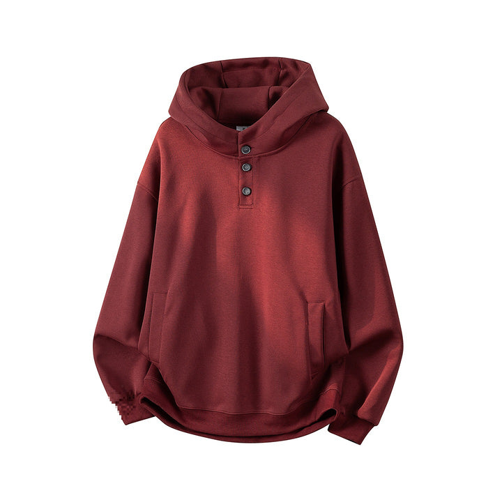 Unisex Oversize Kapuzenpullover mit handschriftlichem Grafik-Print, Kängurutasche & geripptem Saum Drune