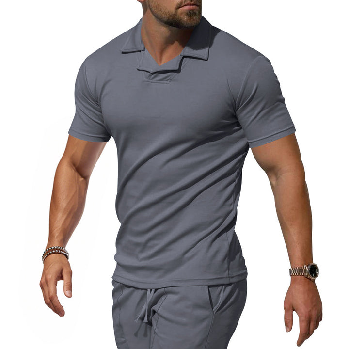 Herren Sportliches Kurzarm-Poloshirt mit innovativem Design und atmungsaktiver Funktion Drune