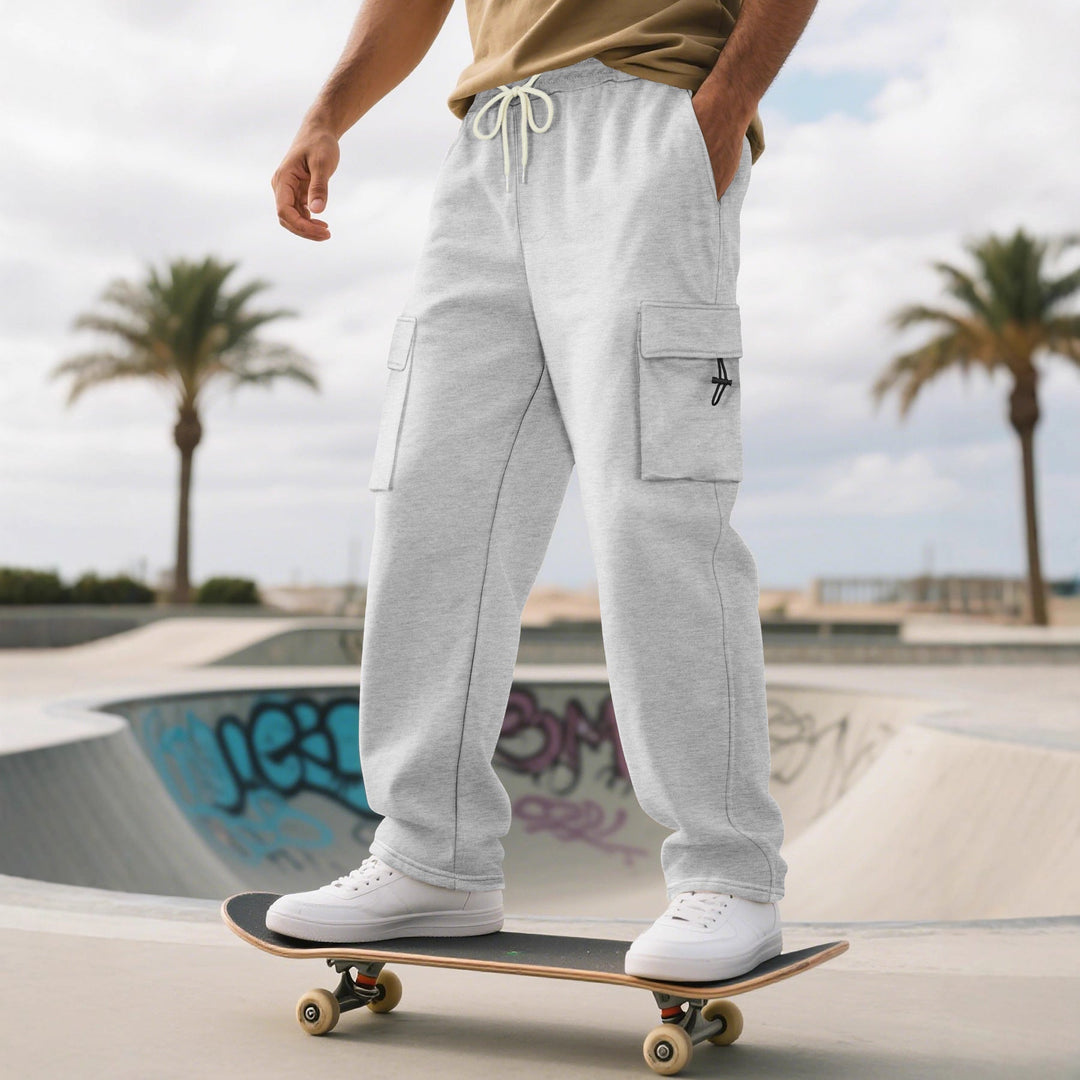 Herren Sportliche Cargo-Hose mit praktischen Taschen und elastischem Bund Drune