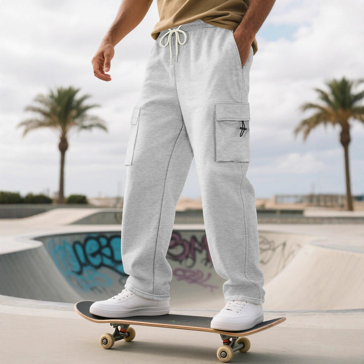 Herren Sportliche Cargo-Hose mit praktischen Taschen und elastischem Bund Drune