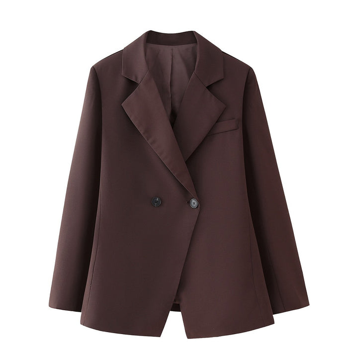Damen Doppelreihiger Oversize-Blazer aus feinem Twill mit fallendem Revers Drune