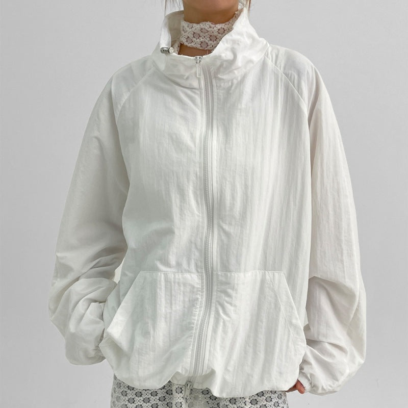 Damen lässige Funktionsjacke mit hohem Kragen Drune