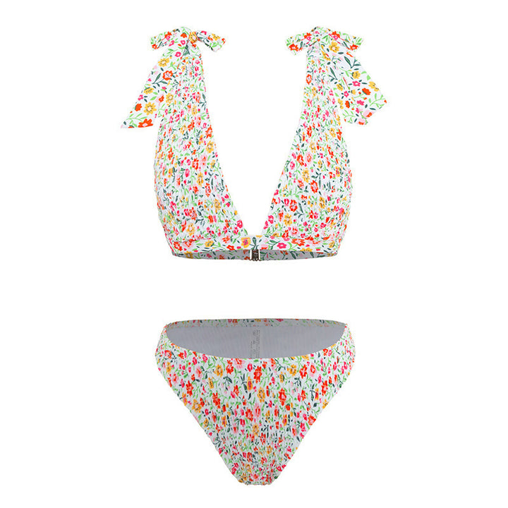 Damen Triangel-Bikini mit verspielten Schleifen Drune