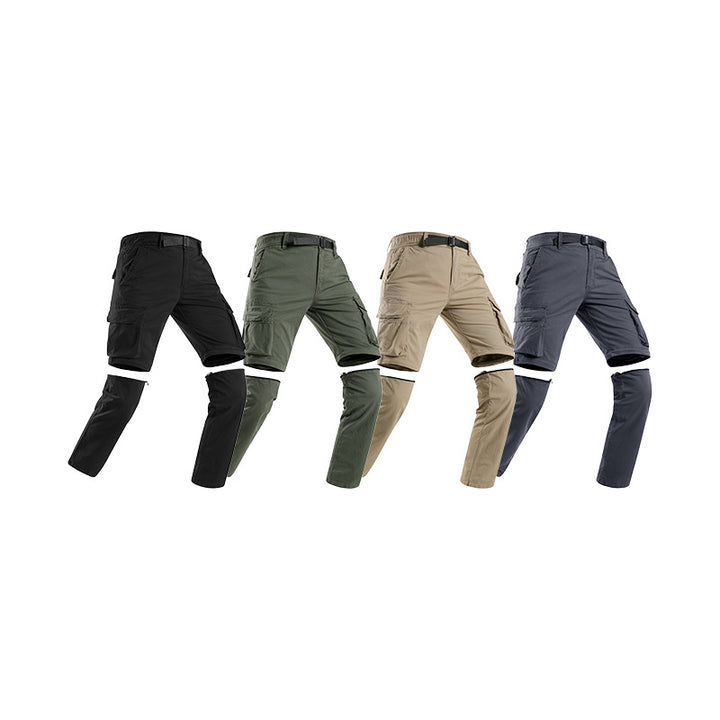 Herren Zip-off Convertible-Cargo-Hose mit abtrennbaren Beinen und Mehrfachtaschen Drune