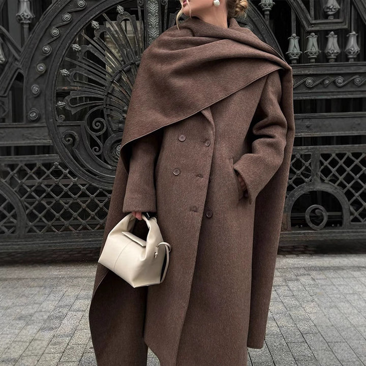 Damen eleganter Umhangmantel mit doppelt gefüttertem Design Drune