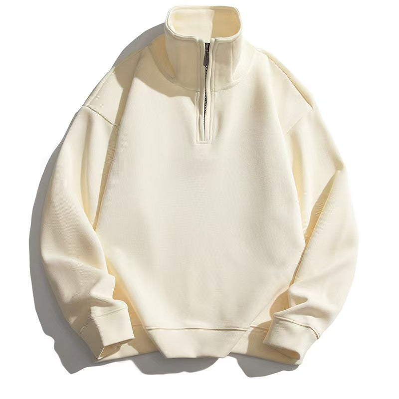 Unisex nan Halbzip-Sweatshirt mit Stehkragen und oversized Schnitt Drune