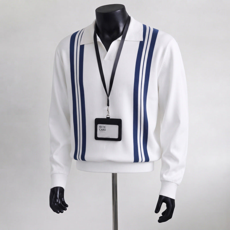Herren Modischer Pullover mit Stripes Drune