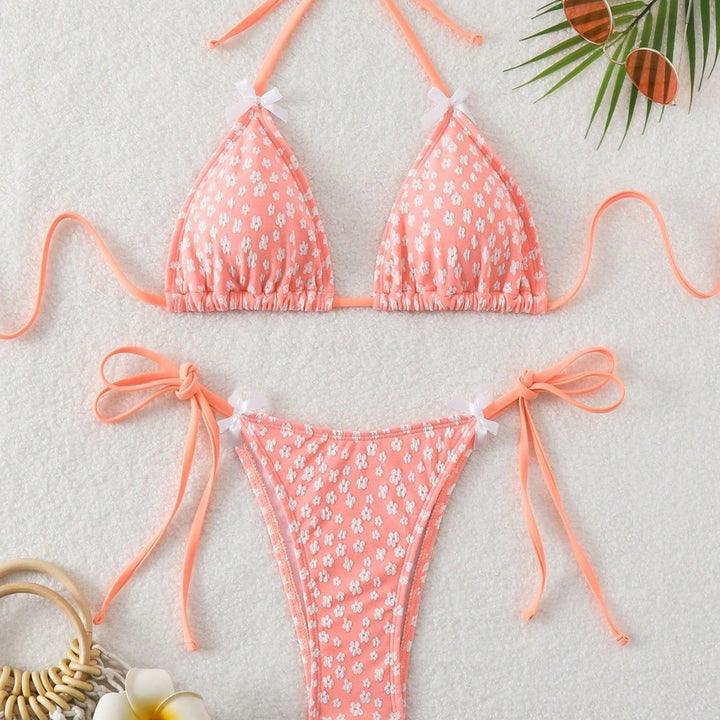 Damen Triangel-Bikini mit zarten Bindebändern Drune