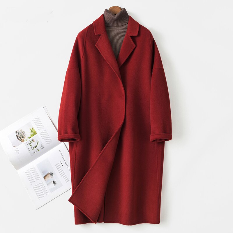 Damen Modischer Oversized-Mantel Drune