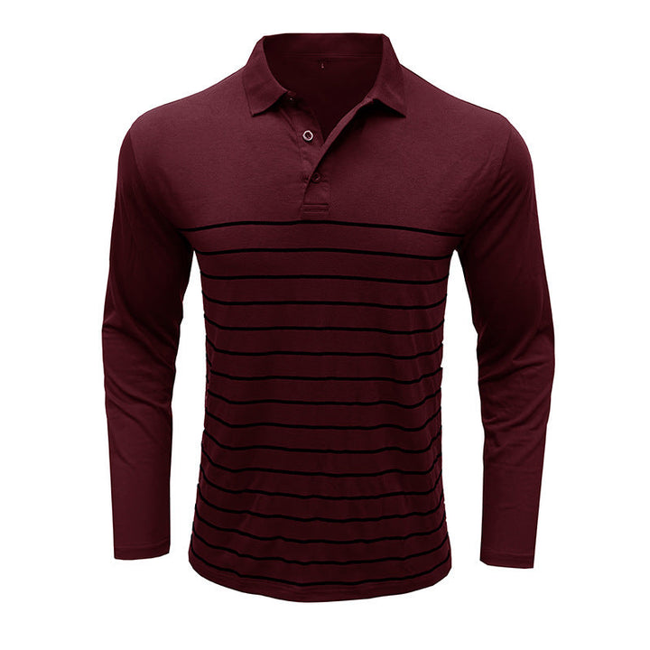 Drune | Pique Pullover Slim Passform Baumwollstrick Elegantes Streifenmuster