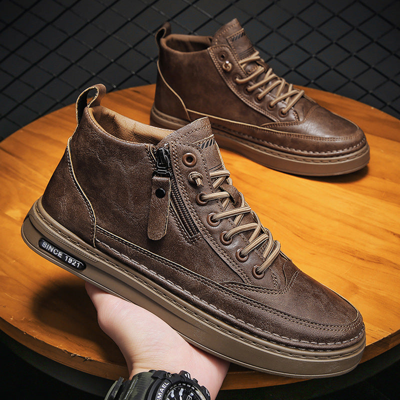 Herren Hochwertige Leder Sneakers Drune