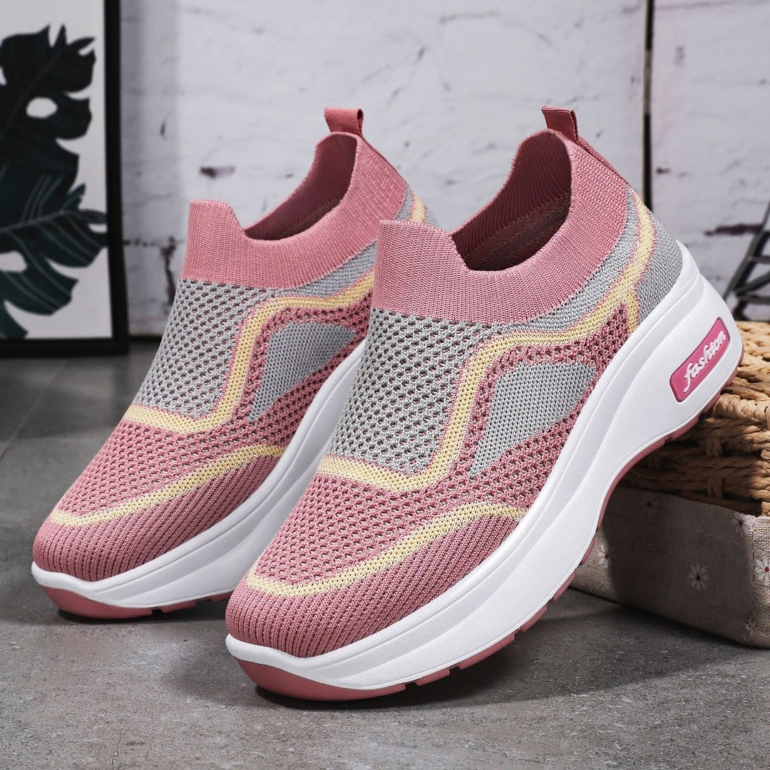 Damen nan ultraleichter Strick-Slip-On mit ergonomischer Keilsohle und herausnehmbarem Komforteinlagenfach Drune