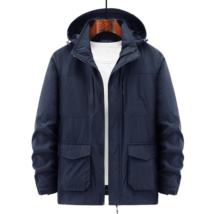 Herren Leichte Utility-Jacke mit Kapuze Drune