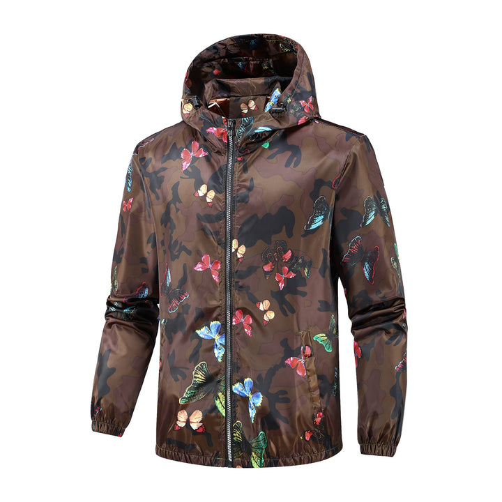 Damen Leichte Kapuzenjacke mit floralem Muster Drune