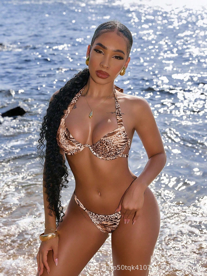 Damen Luxuriöser Leo-Bikini Drune