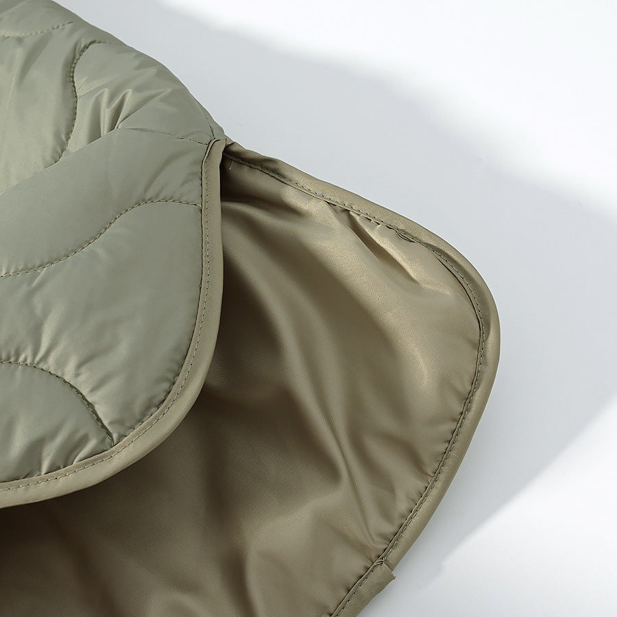 Damen Steppjacke mit Rundhalsausschnitt und Druckknopfverschluss Drune