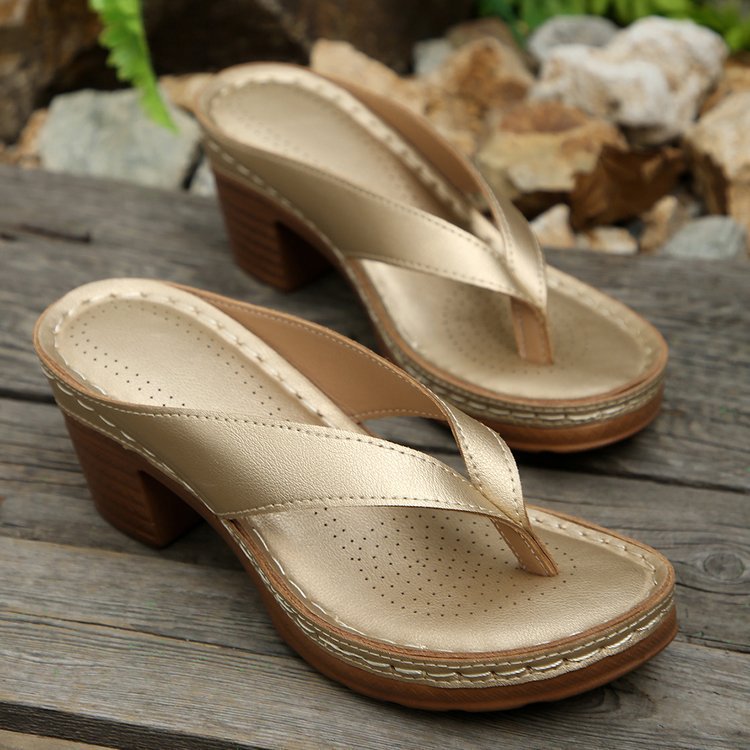 Damen Wedge-Pantoletten mit elegantem Riemendesign und komfortabler Fußbettung Drune
