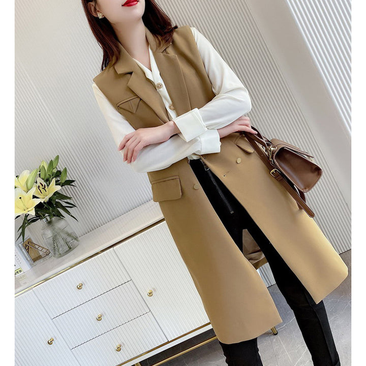 Damen Elegante Weste mit Gürtel Drune