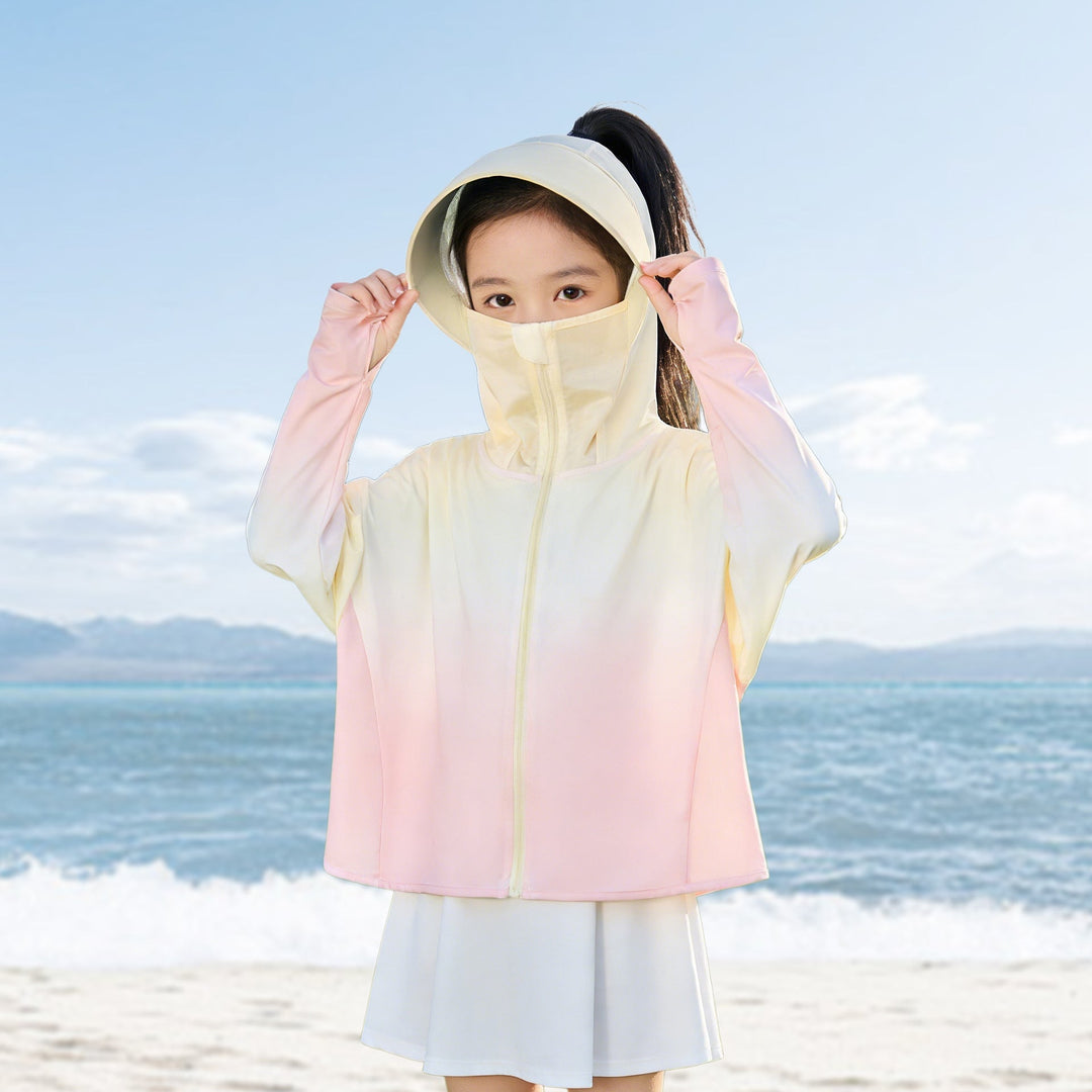 Kinder Sonnenschutzjacke mit Kapuze und atmungsaktivem Stoff Drune