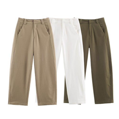 Damen Hochtaillierte Culotte-Hose mit weitem Bein und dekorativem Taillengürtel Drune