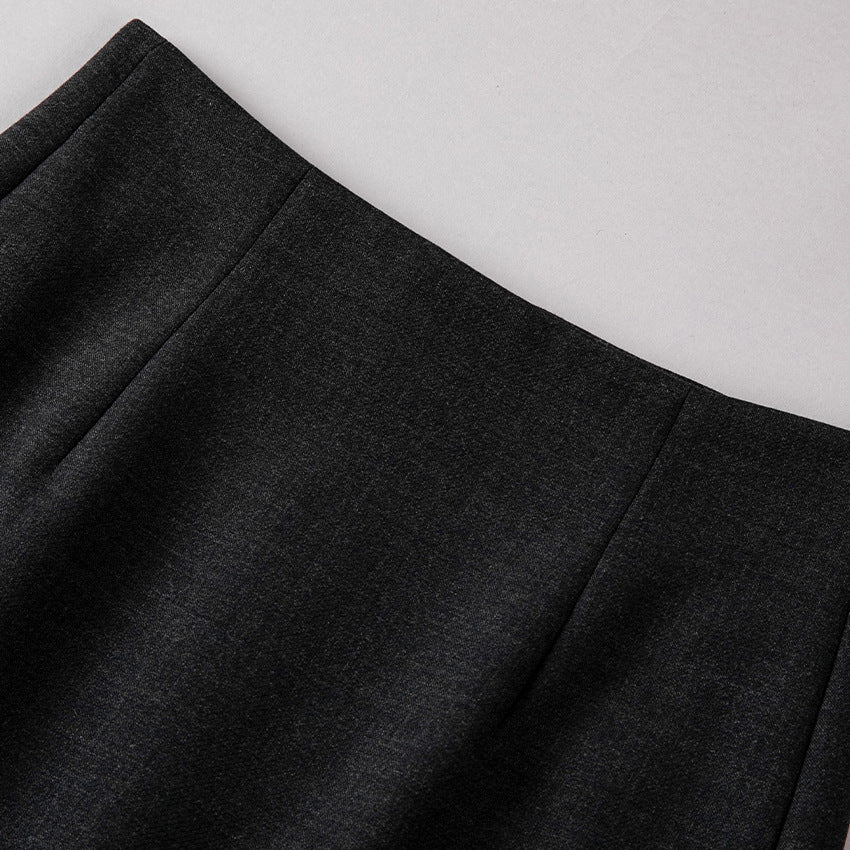 Damen Maxirock aus Feinstrick mit geradem Fall und hoher Taille Drune