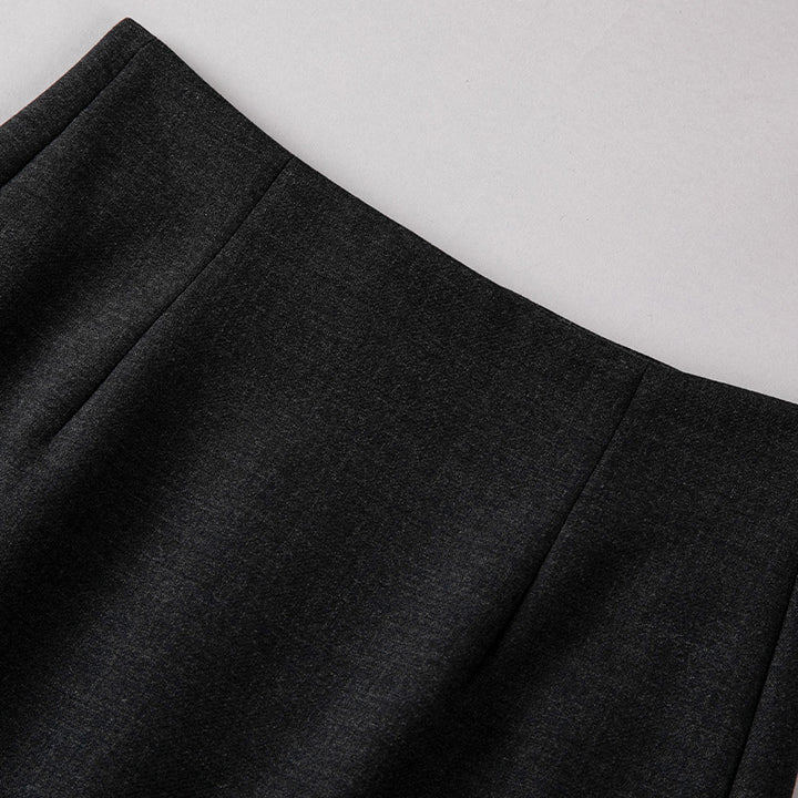 Damen Maxirock aus Feinstrick mit geradem Fall und hoher Taille Drune