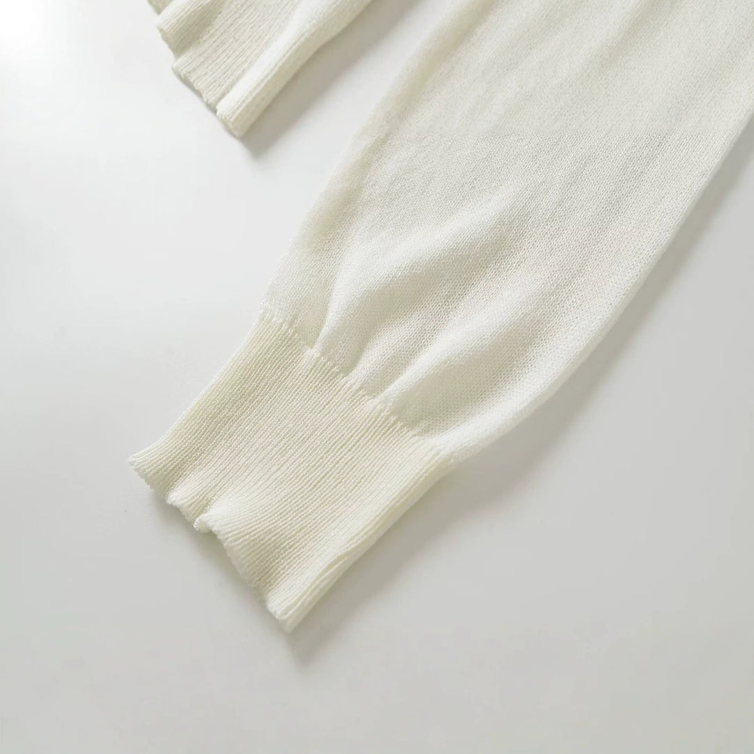 Damen Feiner Henley-Strickpullover mit Knopfleiste und Rippbund Drune