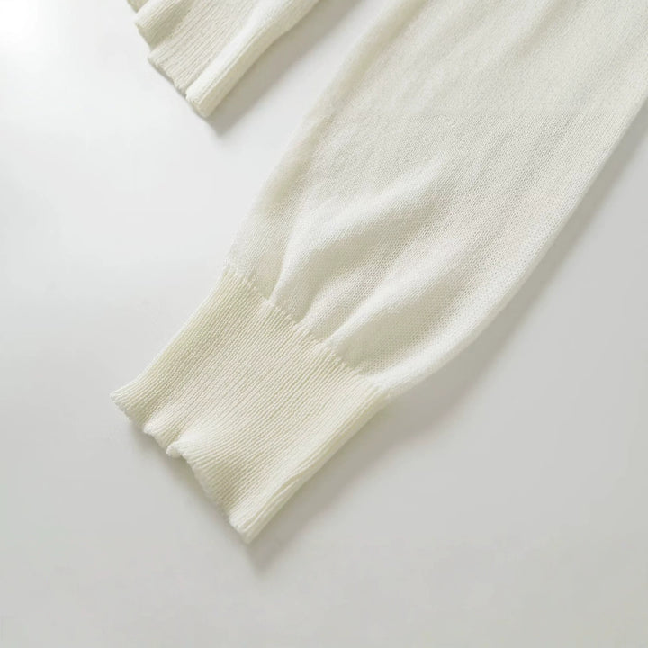 Damen Feiner Henley-Strickpullover mit Knopfleiste und Rippbund Drune