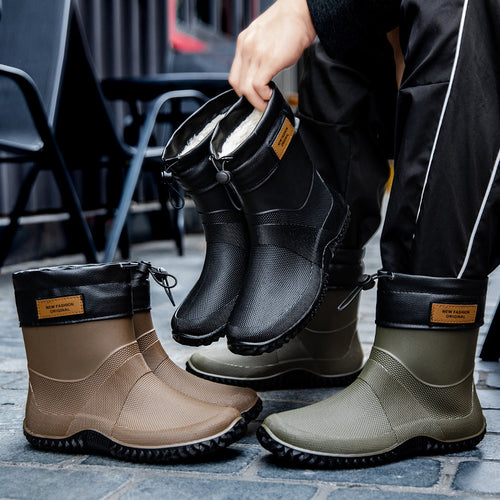 Herren Funktionale wasserdichte Ankle-Gummistiefel mit verstellbarem Bündchen Drune