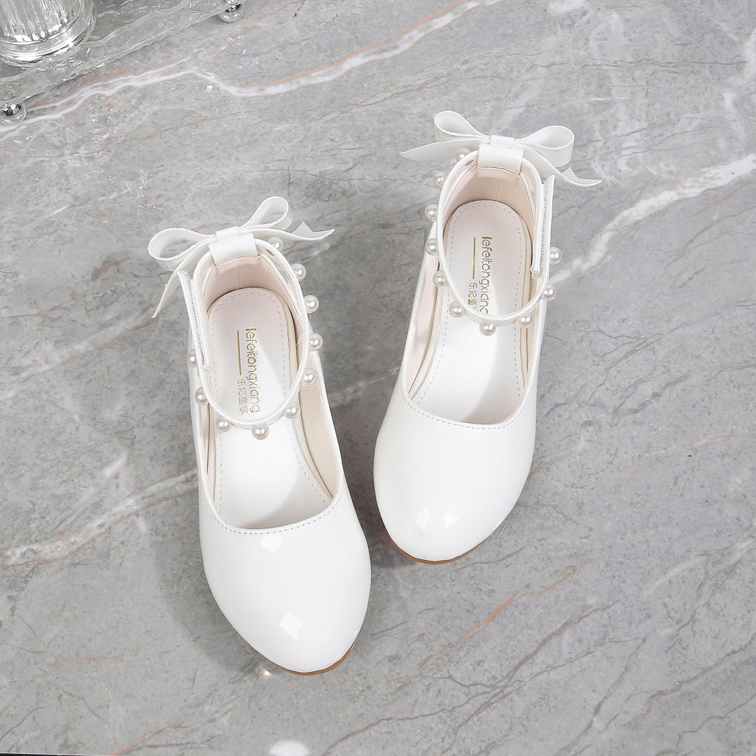 Mädchen Ballerinas mit Perlen- und Schleifenverzierung Drune