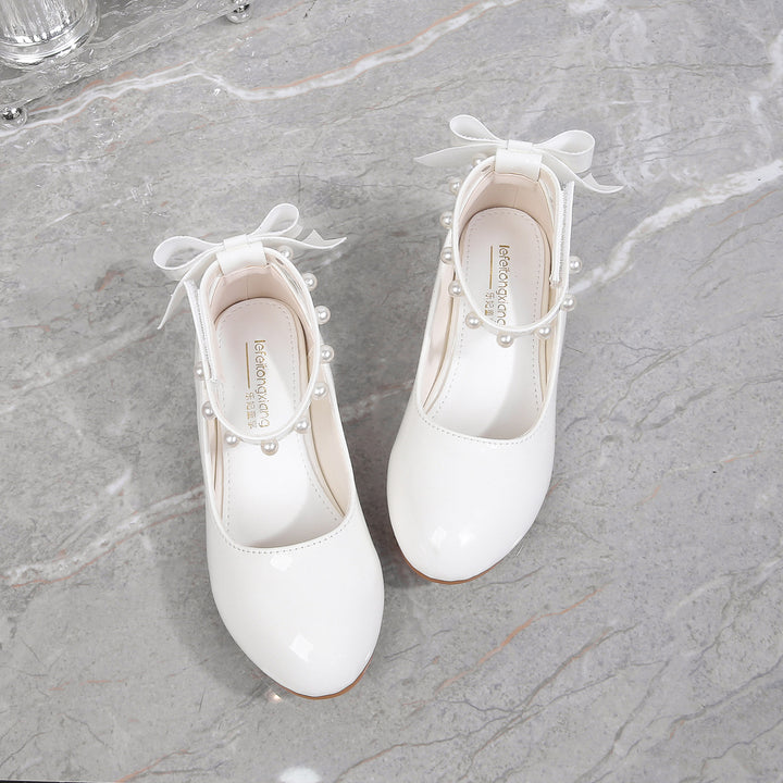 Mädchen Ballerinas mit Perlen- und Schleifenverzierung Drune