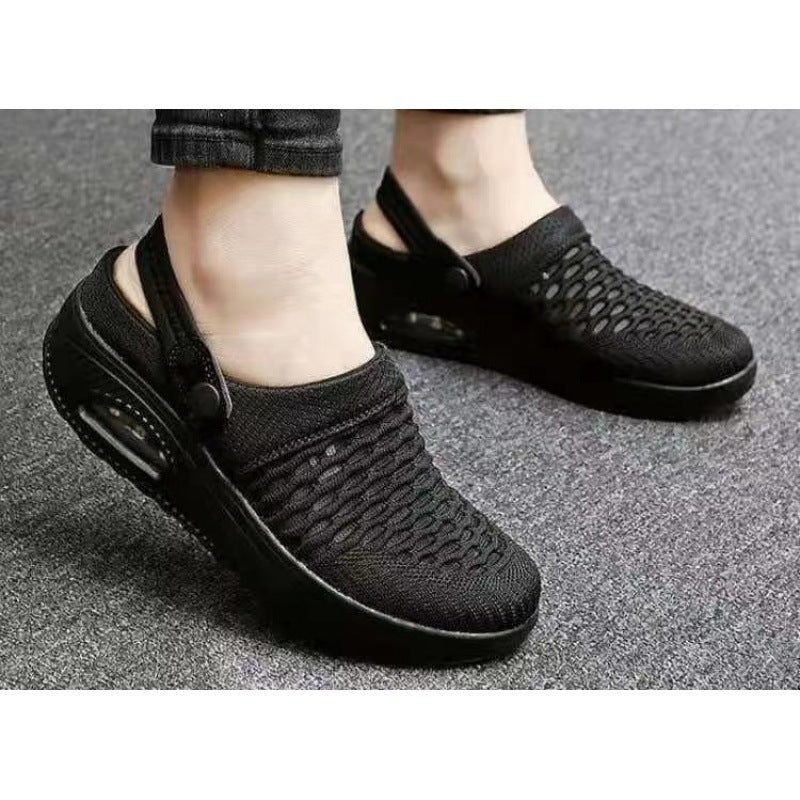 Damen  atmungsaktive Strick-Slingback Sneaker mit Luftpolstersohle Drune