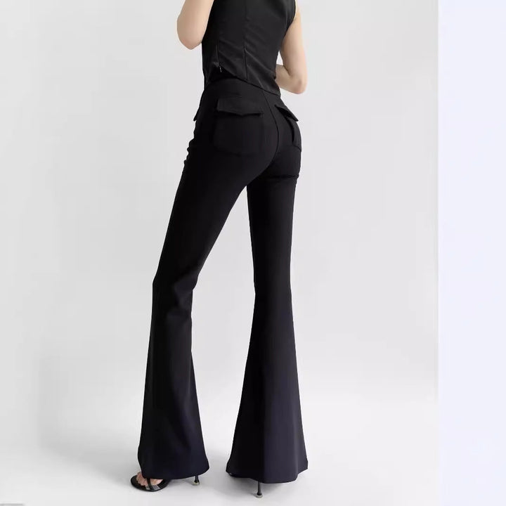 Damen elegante Flared-Hose Drune