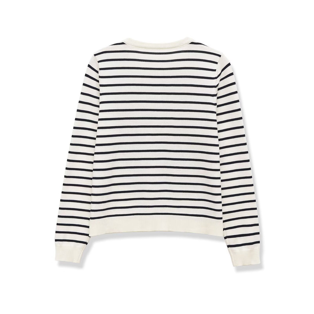 Damen Maritimer Feinstrick-Cardigan mit Zierknopfleiste und Rundhalsausschnitt Drune