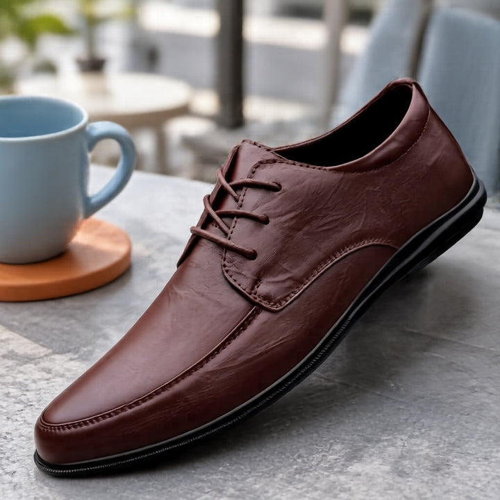 Herren Elegante Lederschnürschuhe Drune