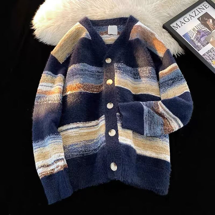 Damen Kuschelige Strickjacke mit Knöpfen Drune