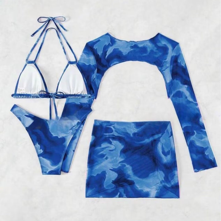 Damen Bikini-Set mit raffiniertem Rückenausschnitt und modischer Wickelrock Drune