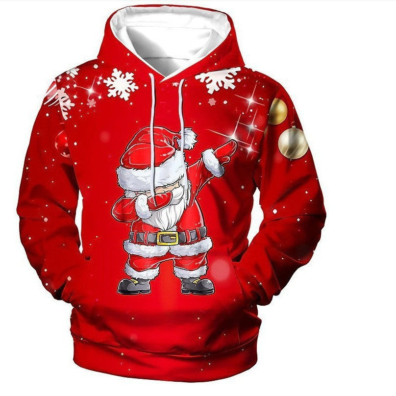 Damen Lustiger Weihnachts-Kapuzenpullover mit Santa-Motiv Drune